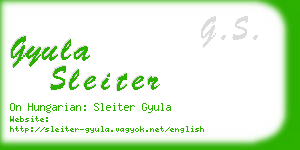 gyula sleiter business card